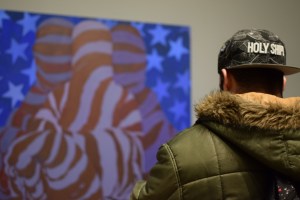 May Stevens, Dark Flag, 1976